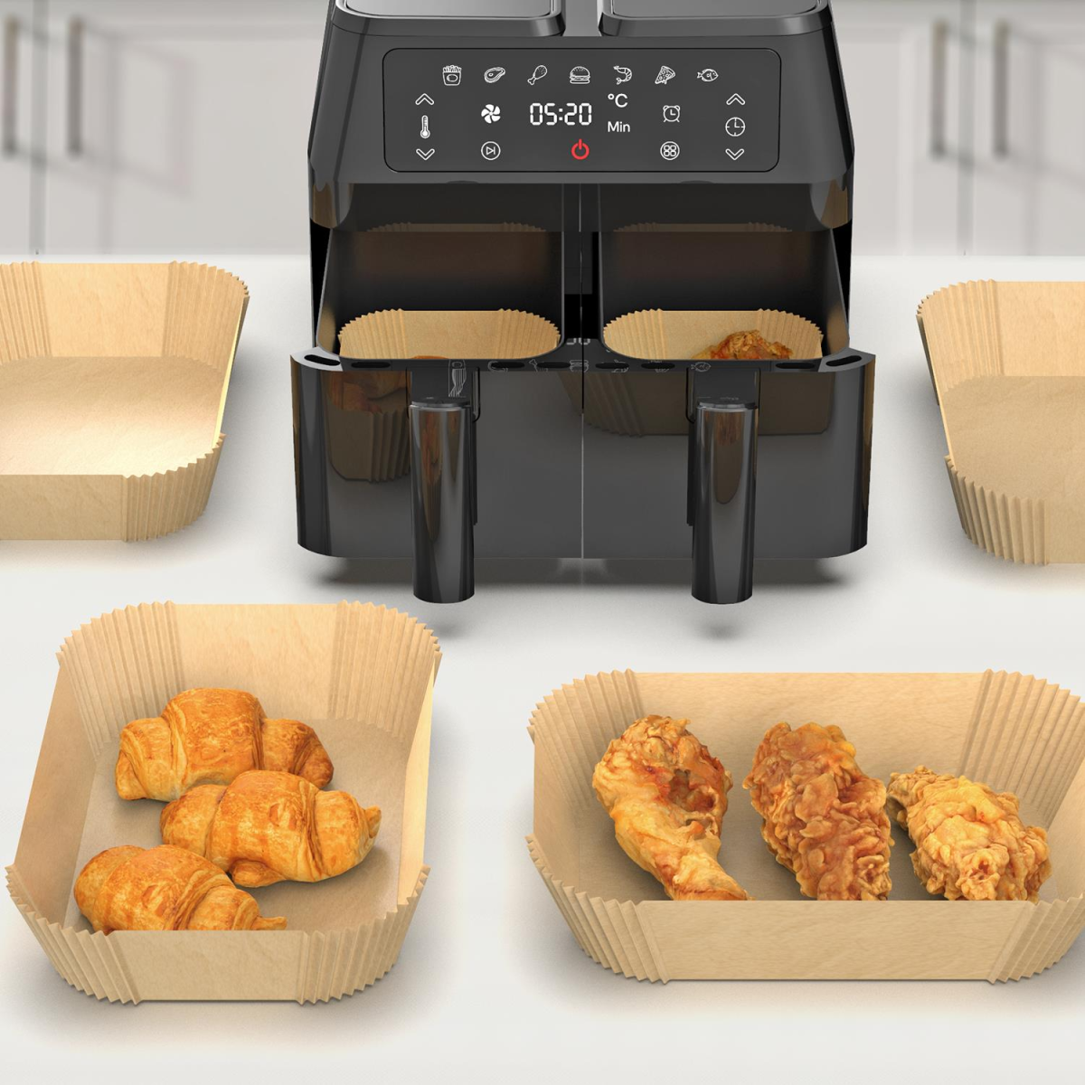 100pcs Air fryer paper liners image 4