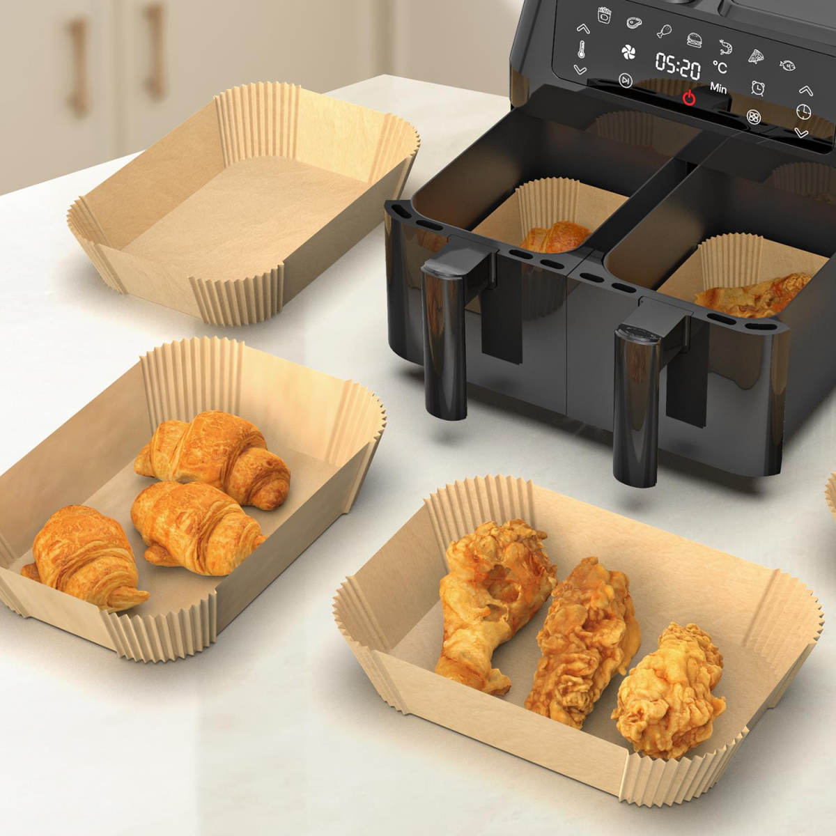 100pcs Air fryer paper liners image 0