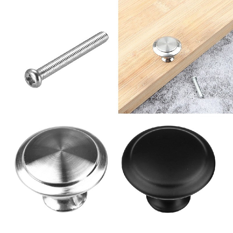 Cabinet Knobs Black 2 Pack, Stainless Steel Cupboard Drawer Pull Handles image 6