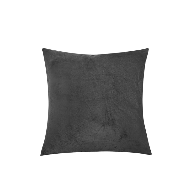 Velvet Cushion Covers Dark Grey 4 Pack, 45 x 45cm Square Pillow Covers image 0