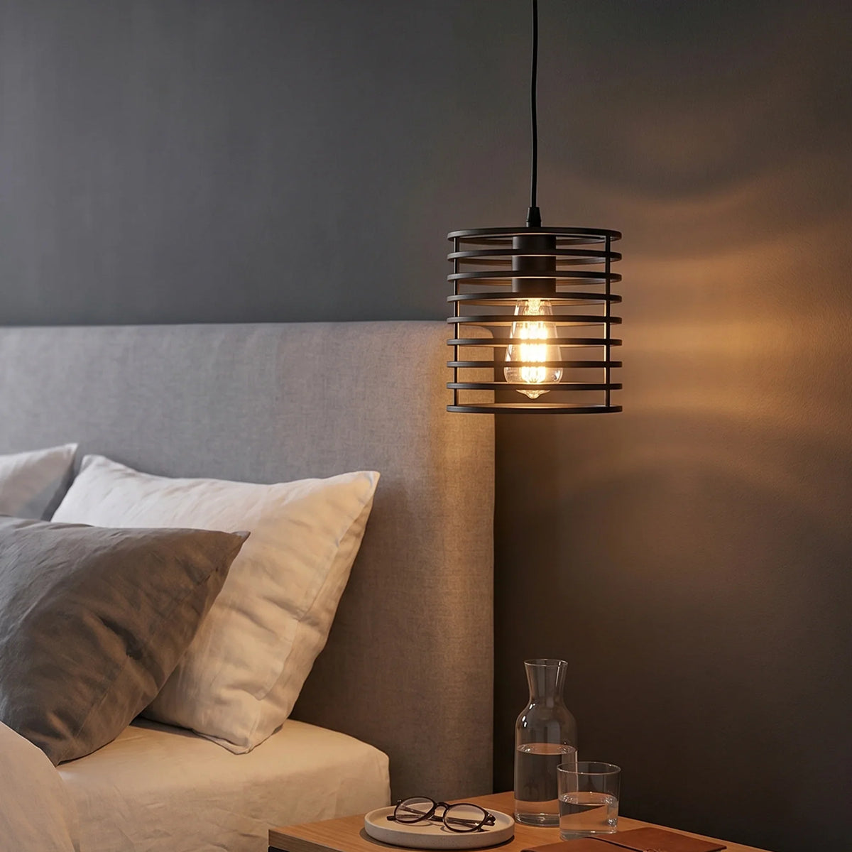 Easy Fit Metal Cage Light Shade Modern Industrial Style ~2210