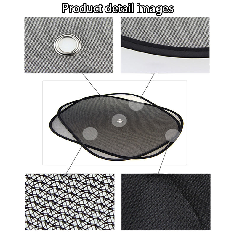 Car Sun Shades 2 Pack, Foldable Mesh Rear Window Shades with Suction Cups image 3