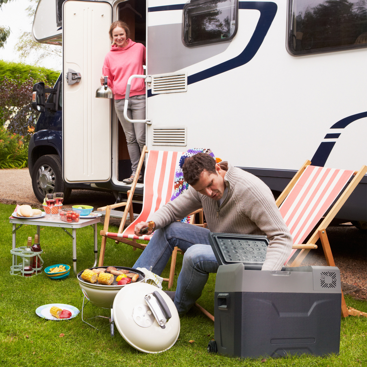 Car Refrigerator, Portable 12/24V 50L Fridge Freezer, Down to -20??