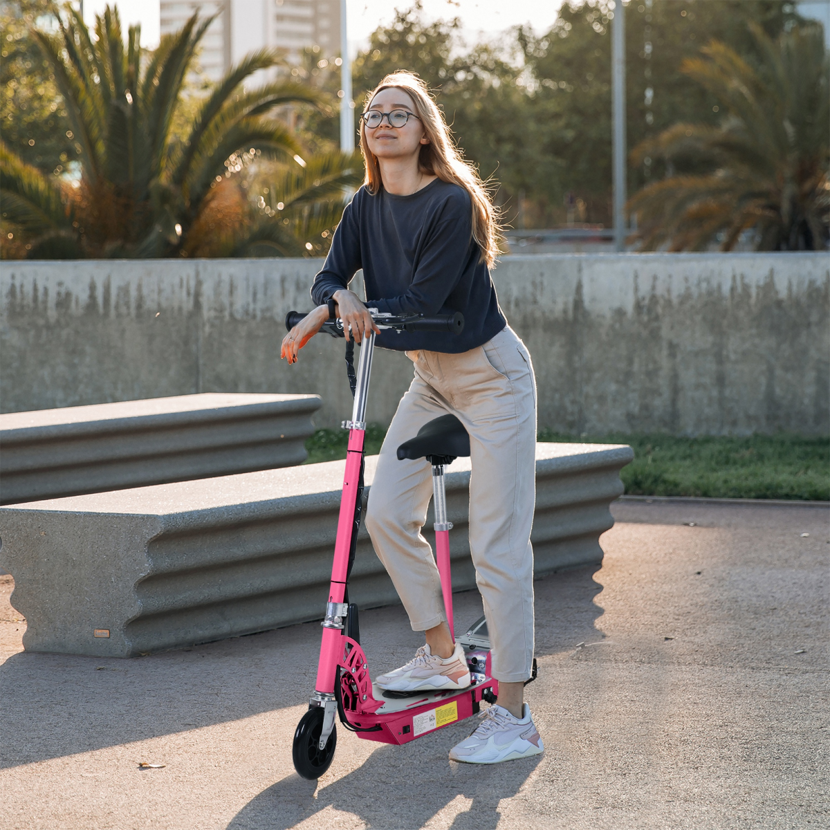 Teen Foldable Electric Scooter Electric Battery 120W with Brake Kickstand
