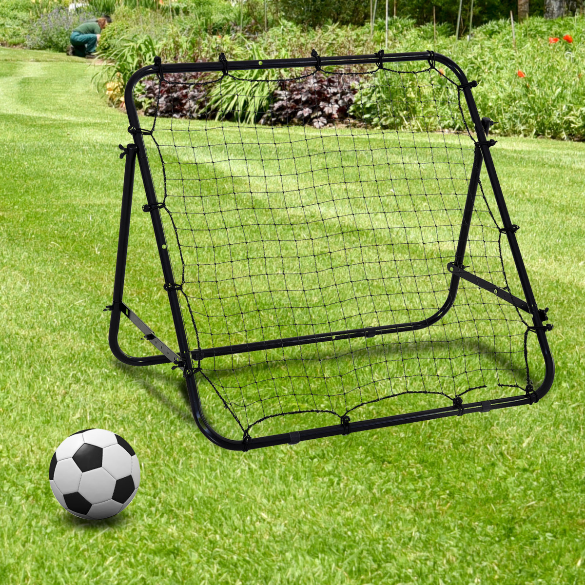 Rebounder Net Kids Adults Football Training Aid Practice Adjustable