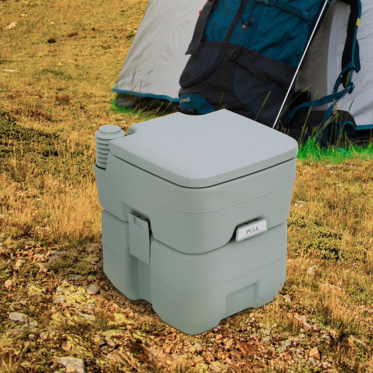 20L Camping Toilet Portable Travel WC Caravan Picnic Fishing Restroom