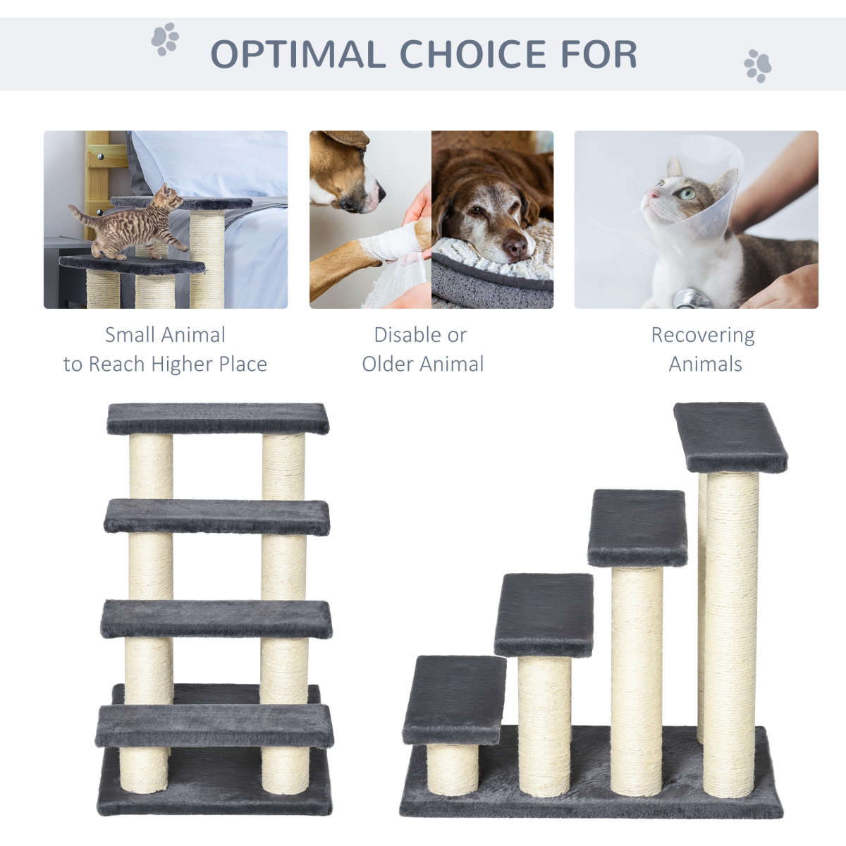 Cat Tree, Grey, Particleboard