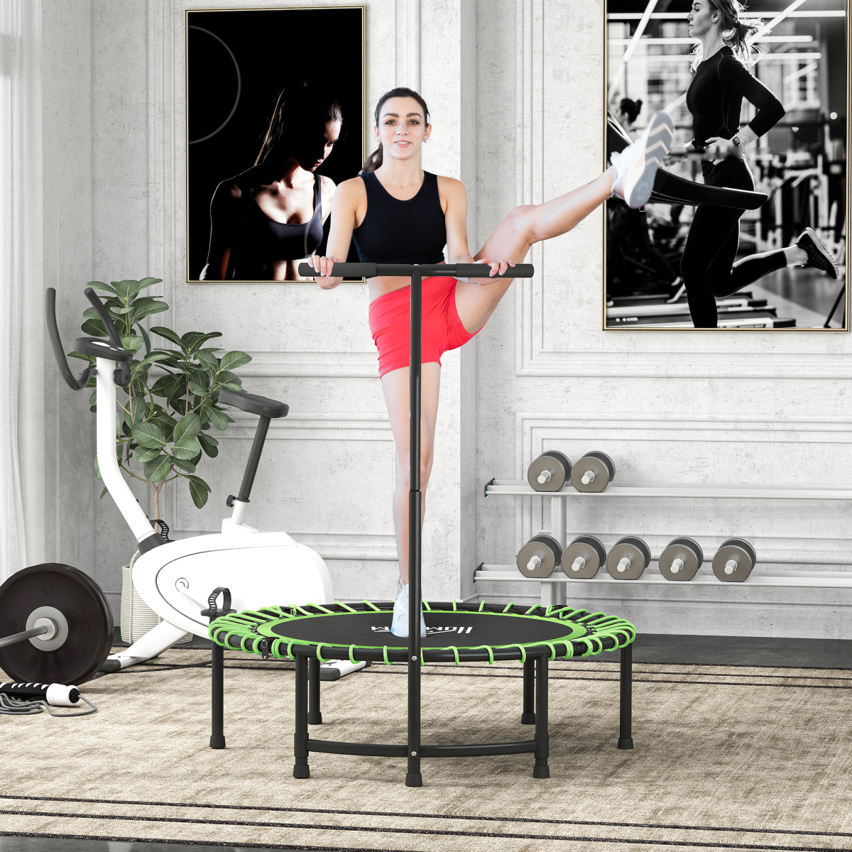 Trampoline Outdoor Bouncer Jumper Adjustable Handle