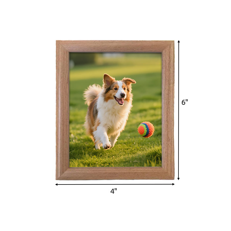 Wooden Picture Frame 4 x 6 Inch, Rustic Vintage Photo Frame image 0