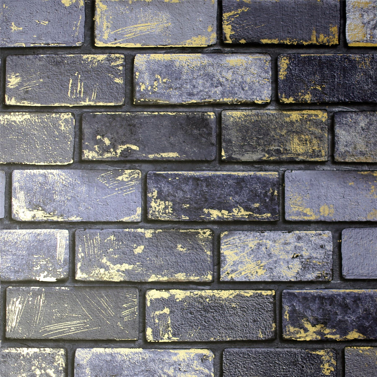 Metallic Brick Navy/Gold Wallpaper image 0