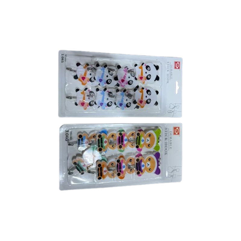 Adhesive Hooks 8 Pack, Heavy Duty Self Adhesive Wall Hooks Holds 3kg image 1