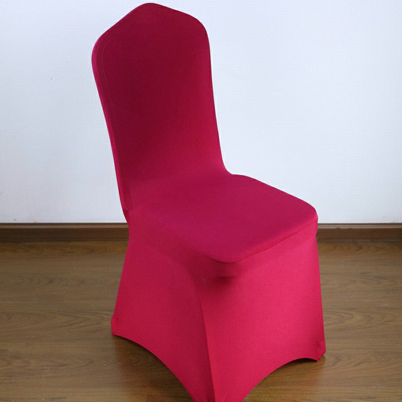 Chair Cover Wine Red, Stretch Spandex Full Cover for Dining and Weddings image 1