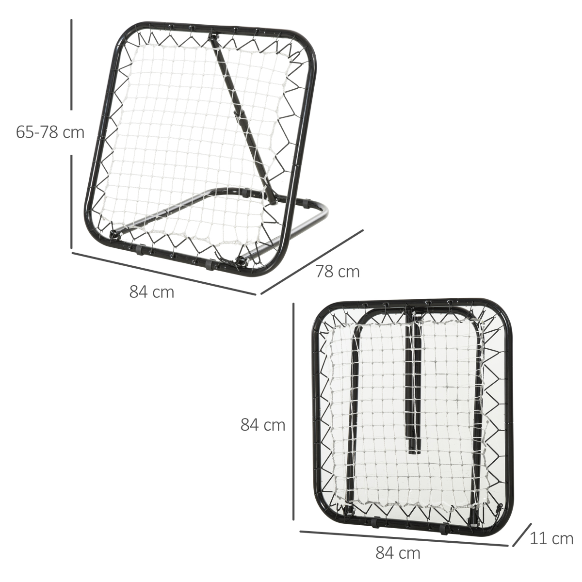 Angle Adjustable Rebounder Net Goal Training Set Football, Baseball