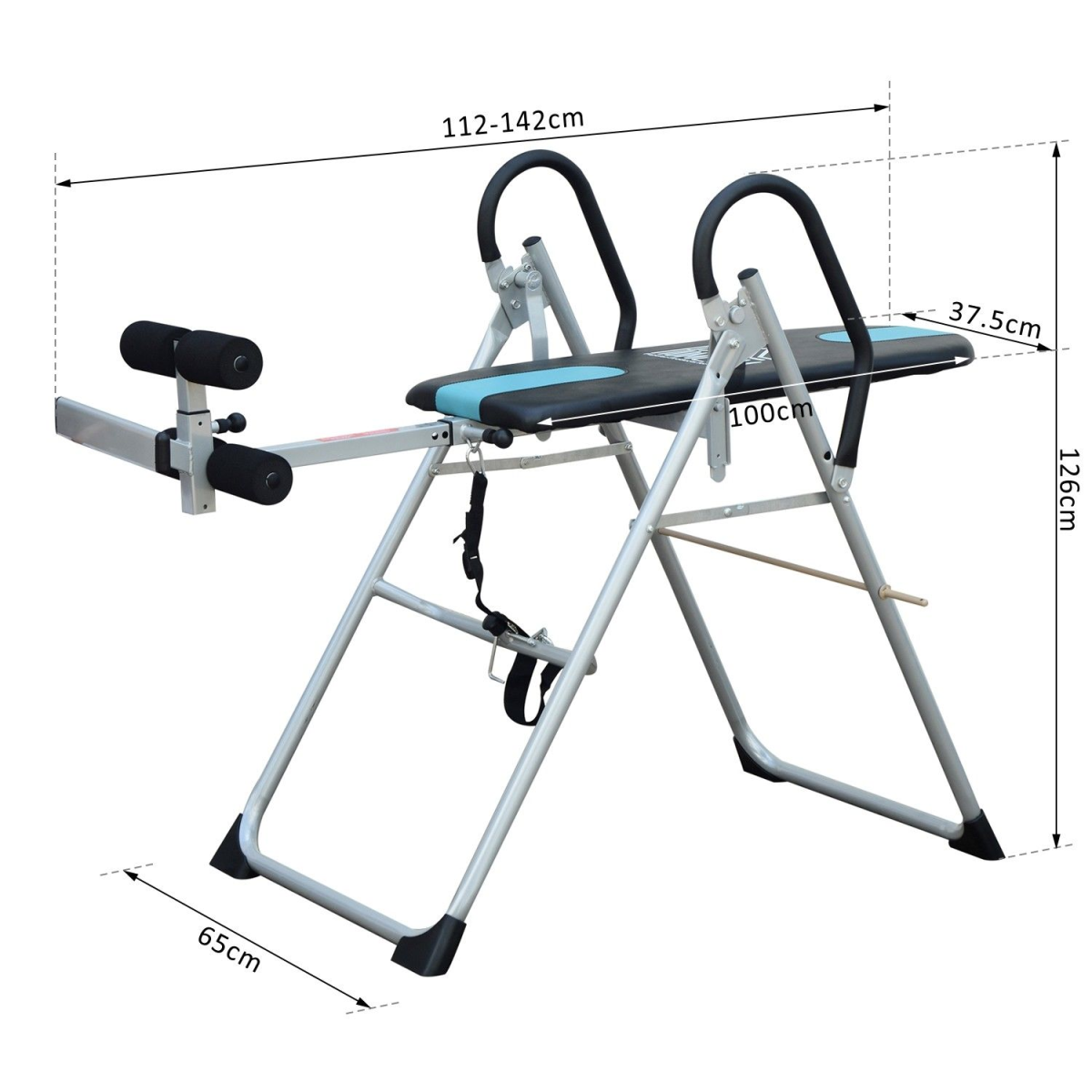 Foldable Therapy Gravity Inversion Table AB Exercise Bench Home Fitness