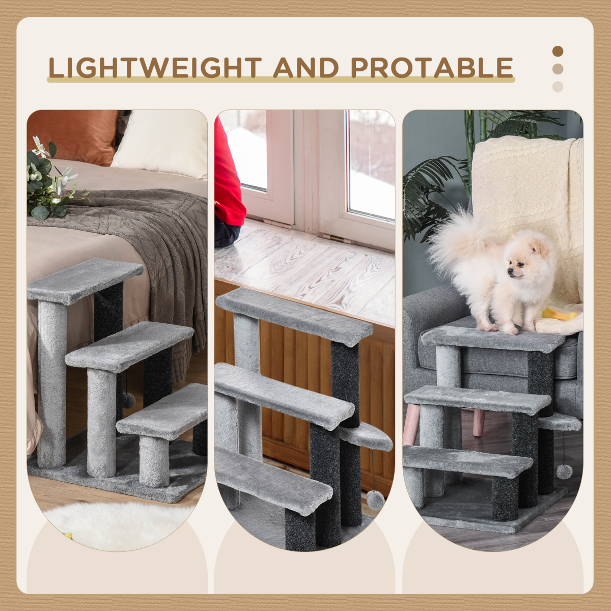 Cat Tree 45 x 40 x 48 cm, Light Grey
