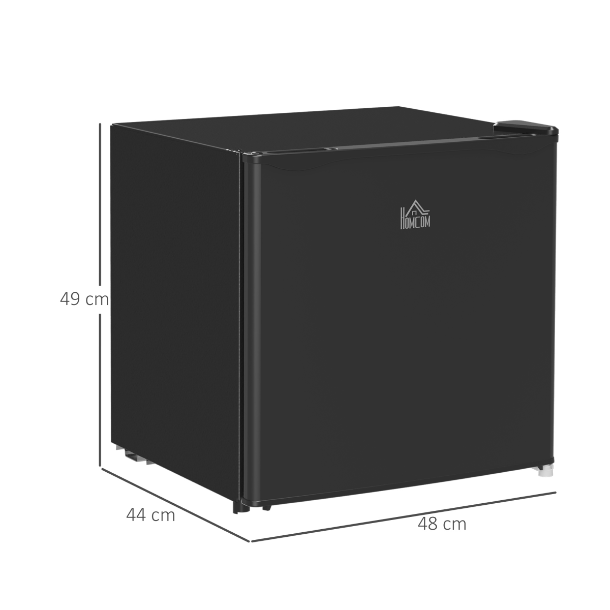 46L Counter Top Fridge with Chiller Box Mini Fridge for Bedrooms Black