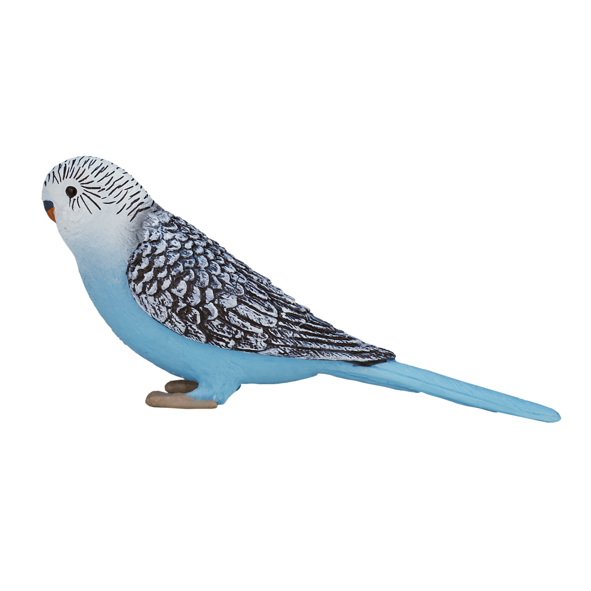 Blue Budgerigar Toy  Realistic Exotic Bird Figurine image 1