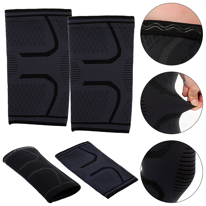 Self Heating Knee Support Pads Size S, Anti Slip Arthritis Brace Pair, Black image 0