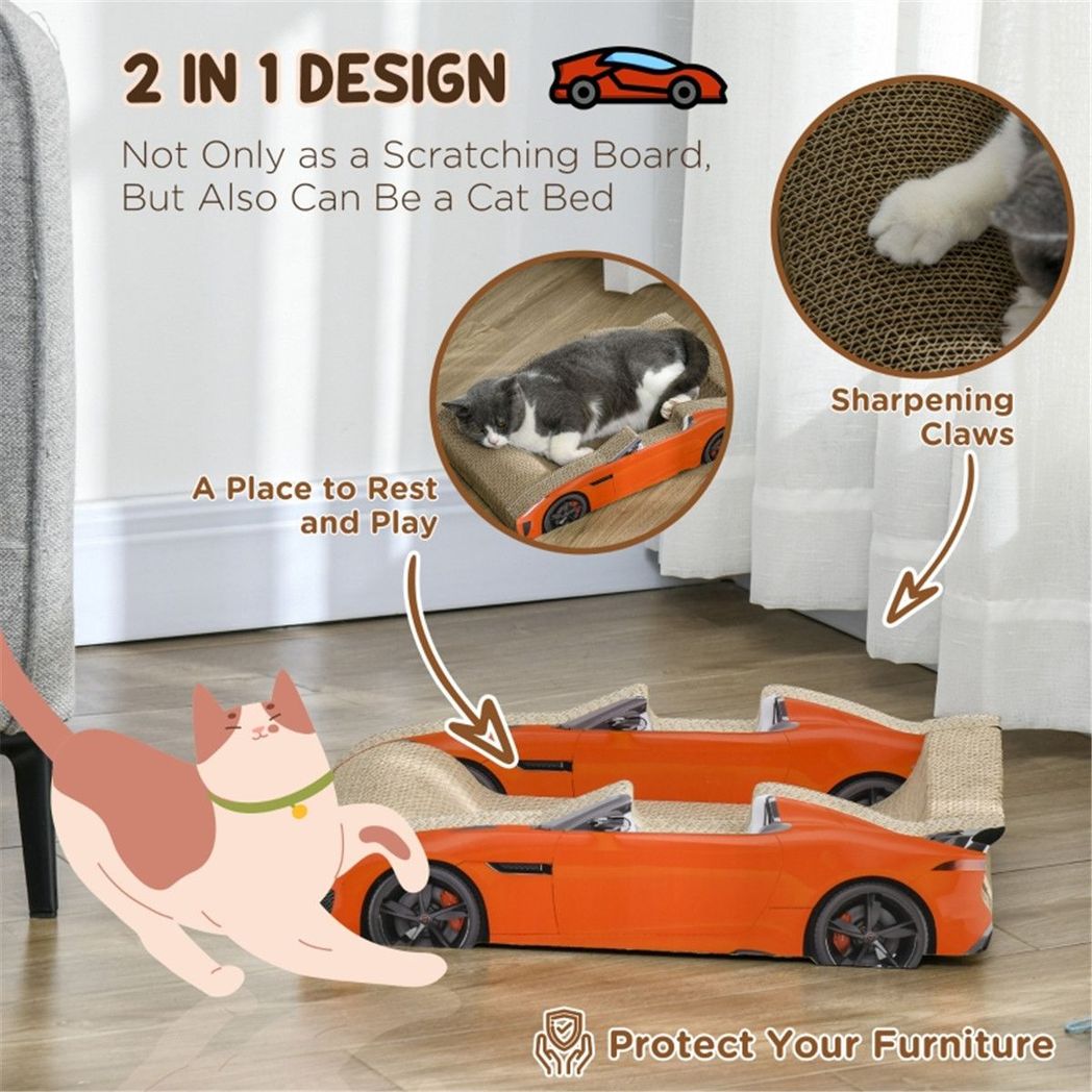 Cat Scratching Board 50L x 30W x 12.5Hcm, Red