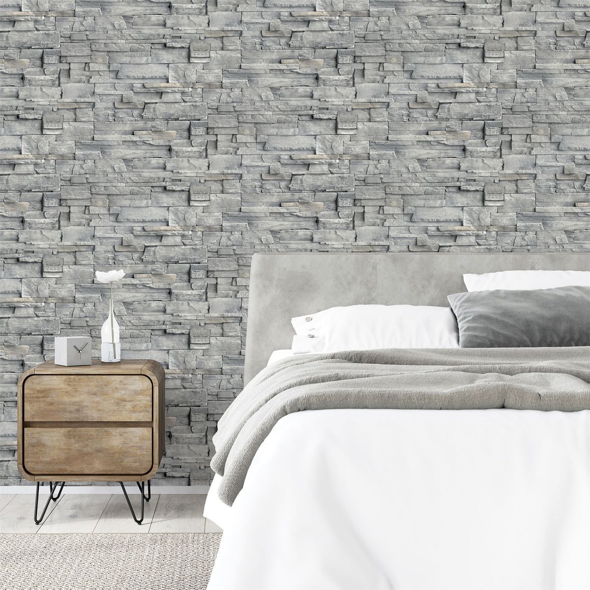Slate Wall Grey Wallpaper image 2