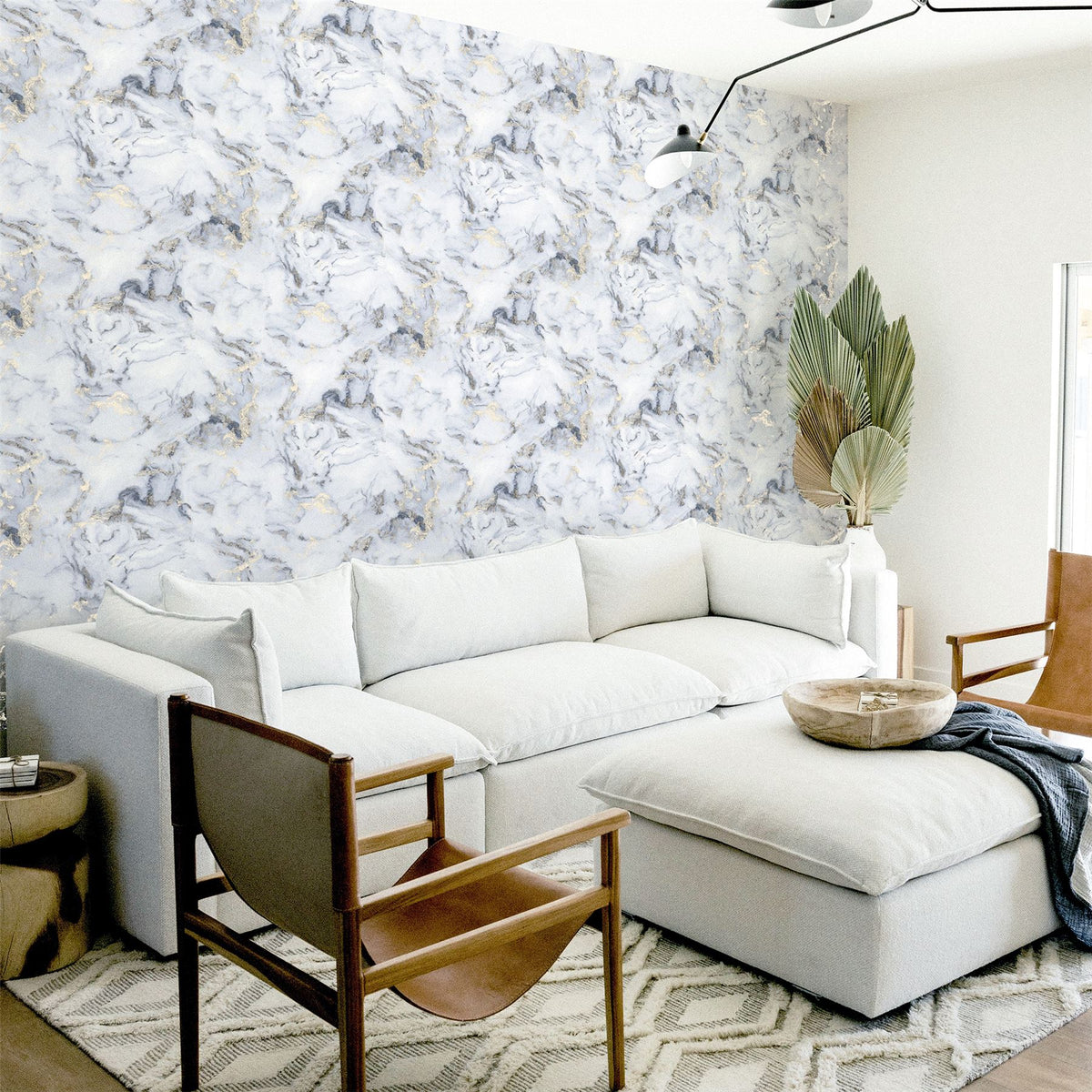 Bahia Marble Mono Gold Wallpaper image 2