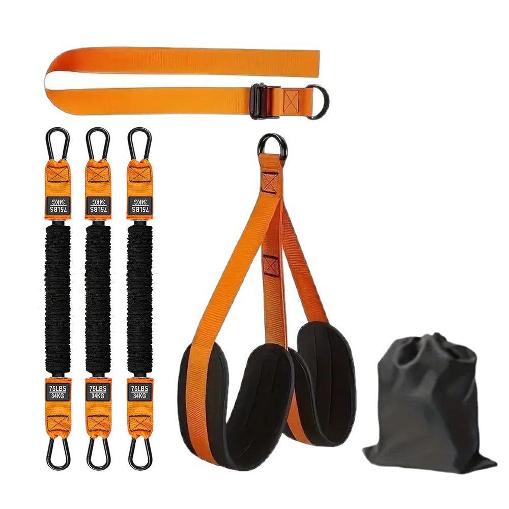 Pull Up Assistance Bands Set with Knee Rest, 225lb Resistance Training Kit image 0