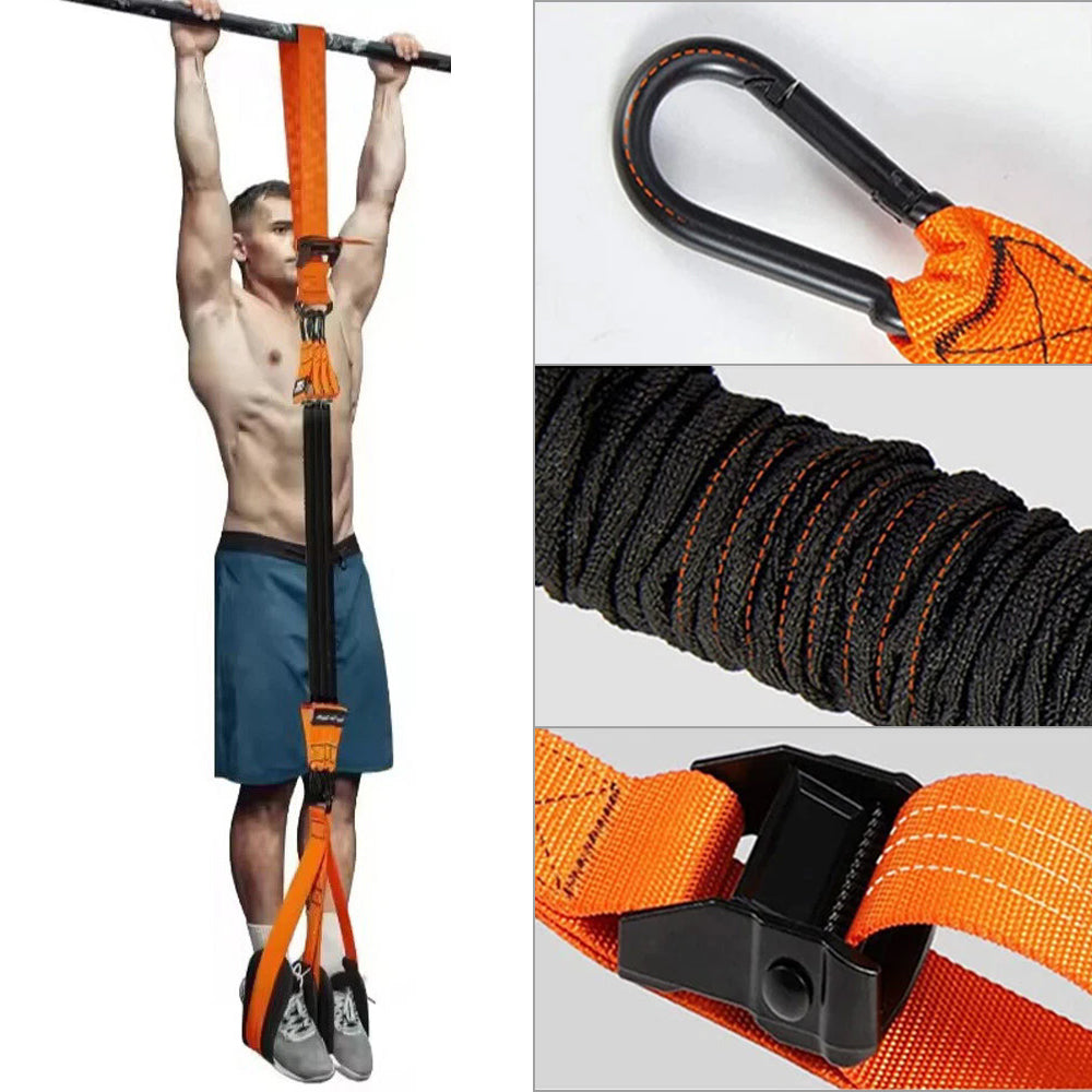 Pull Up Assistance Bands Set with Knee Rest, 225lb Resistance Training Kit image 5