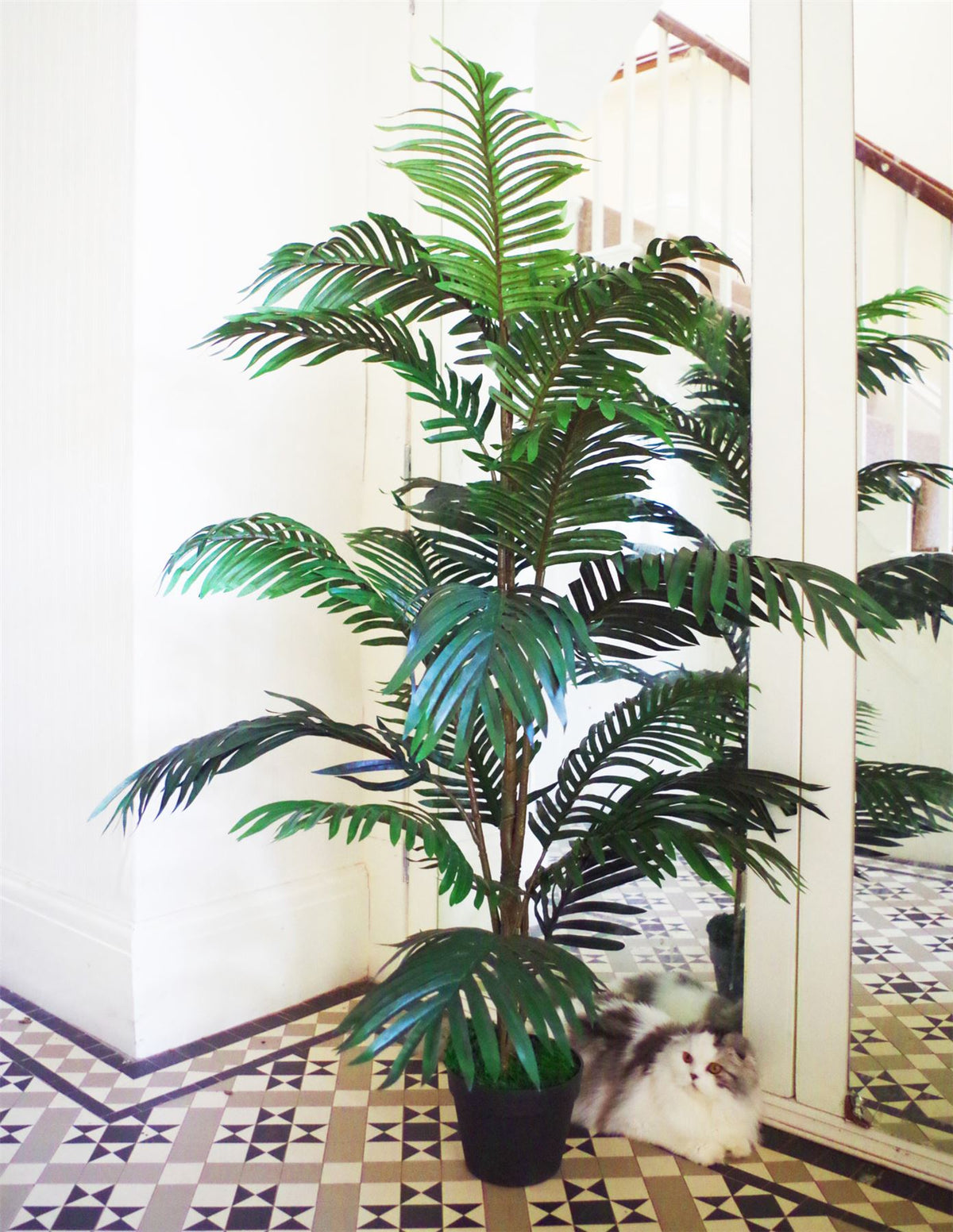 140cm Large Bushy Artificial Palm Tree image 0