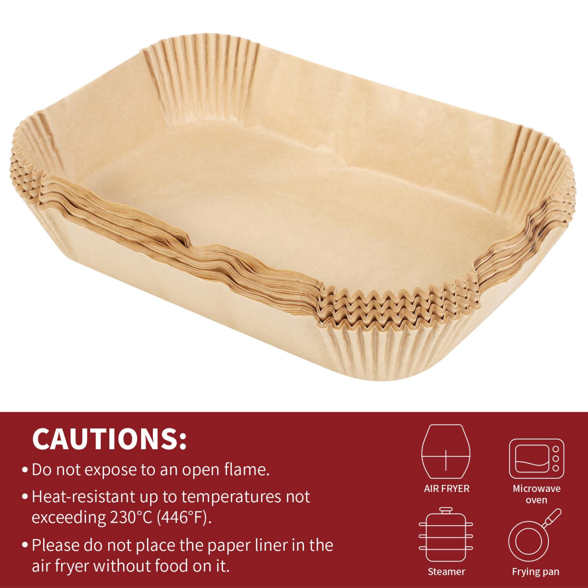 100pcs Air fryer paper liners image 6