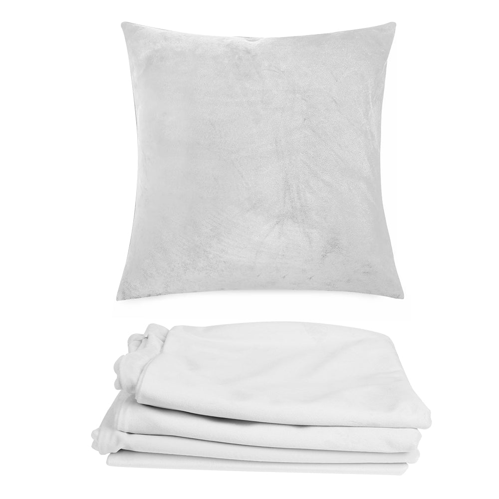 Velvet Cushion Covers Silver 4 Pack, 45 x 45cm Square Pillow Covers image 7