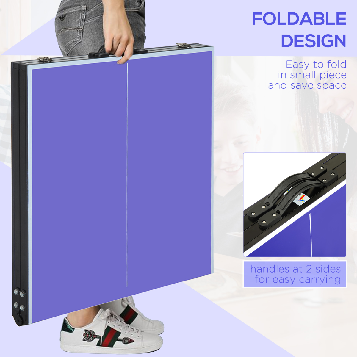 Folding Mini Table Tennis Portable Ping Pong Set Games Play Sport Net