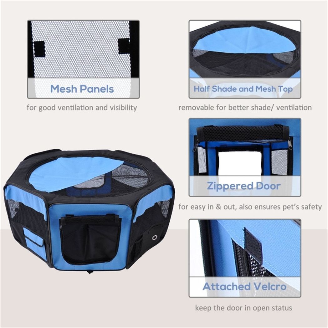 Pet Carrier, Blue and Black