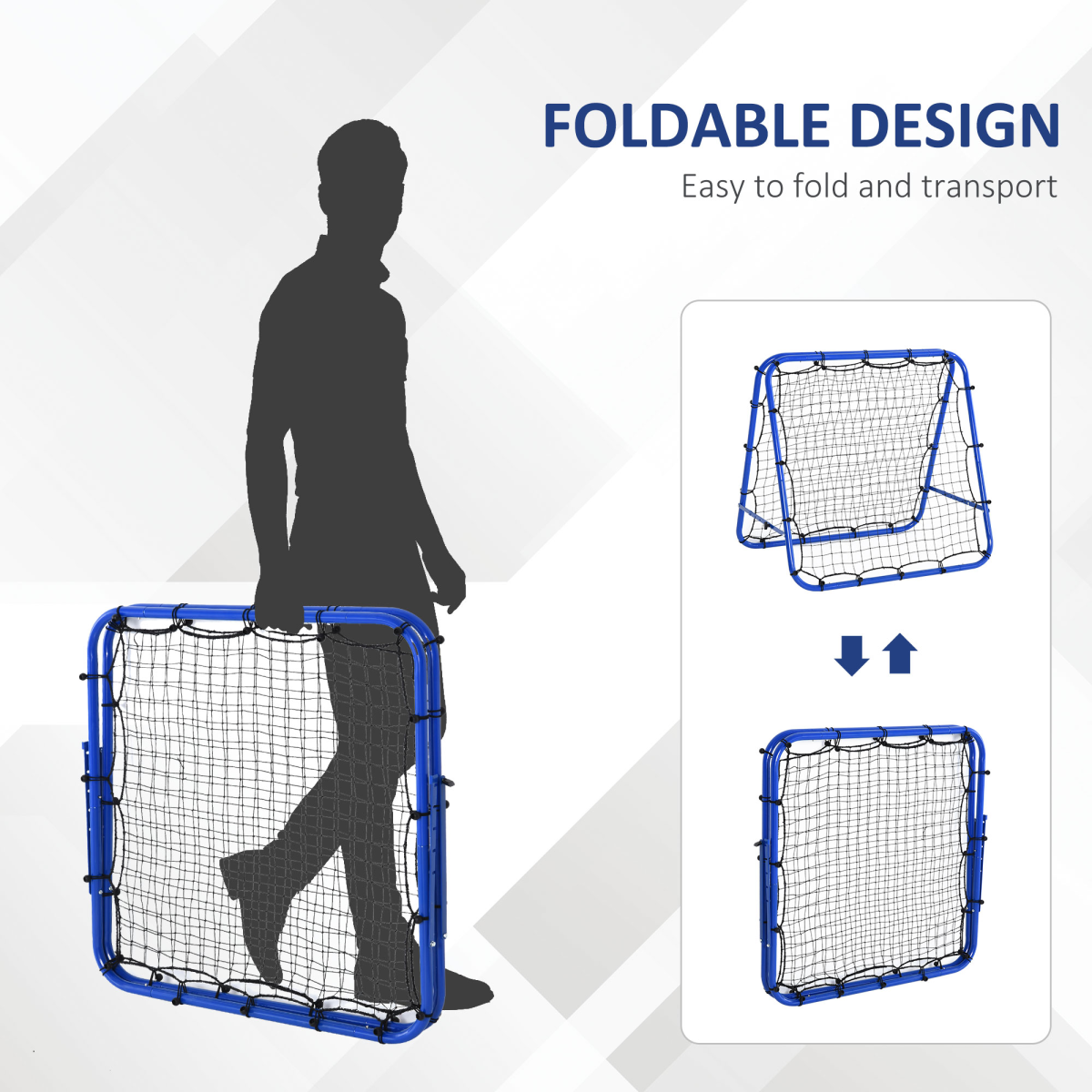 Rebounder Net Football Target Goal Training Adjustable Angles