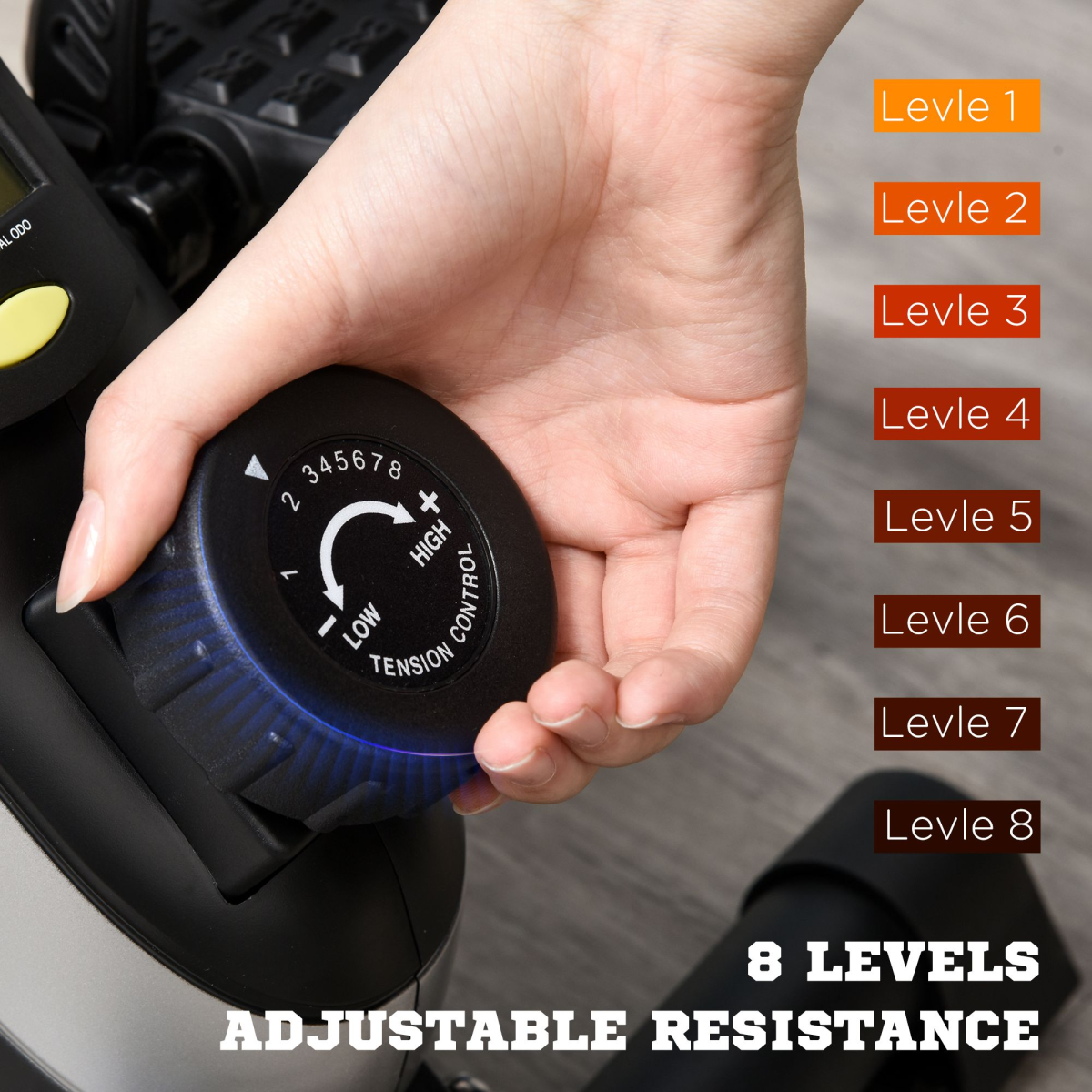 Mini Exercise Bike 8 Levels Magnetic Resistance Leg Fitness LCD Display