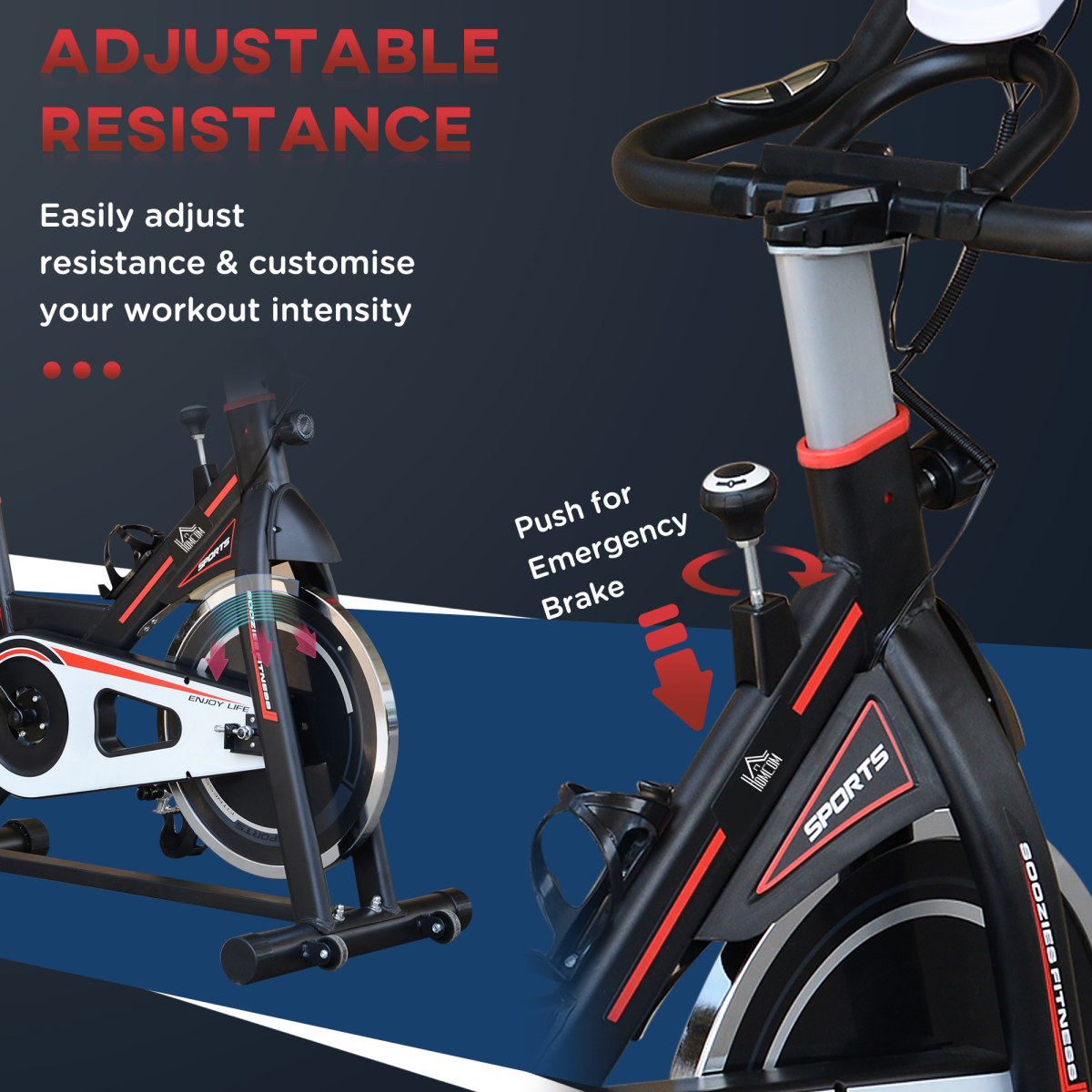 8kg Flywheel Exercise Racing Bicycle Cardio Adjustable Resistance LCD