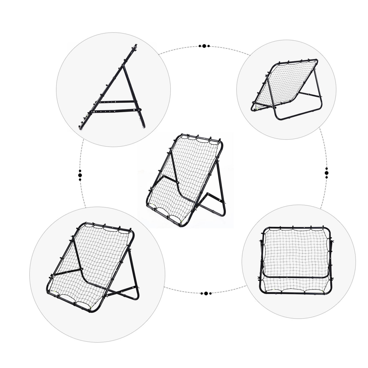 Rebounder Net Kids Adults Football Training Aid Practice Adjustable