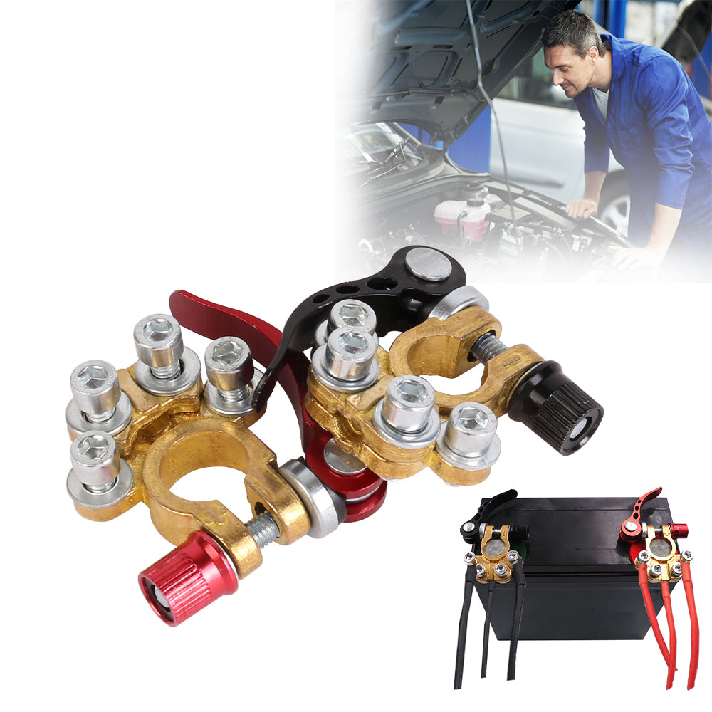 Battery Terminal Clamps 2 Pack 12V, Quick Release Connectors for Car and Caravan image 11