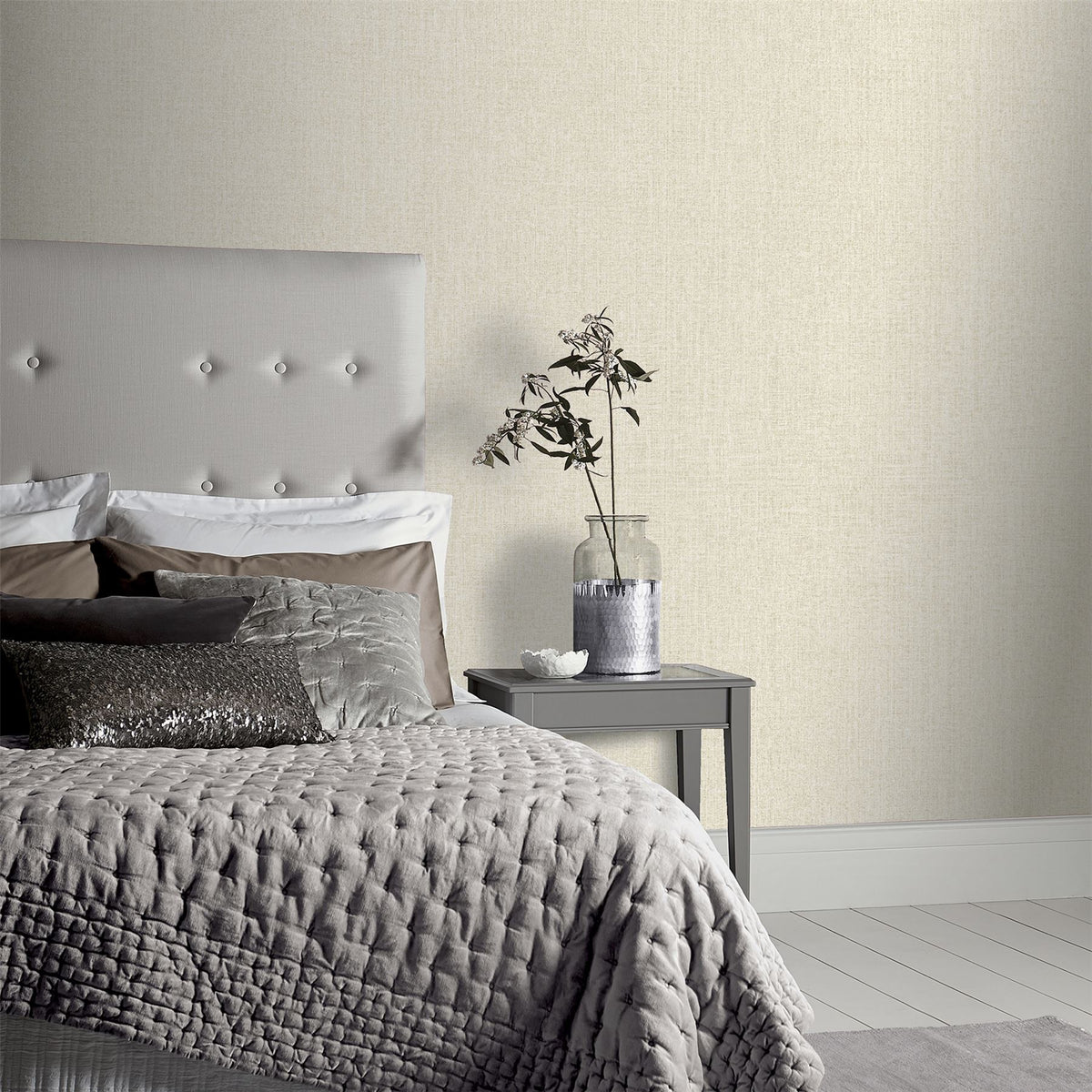 Luxe Hessian Taupe Wallpaper image 0
