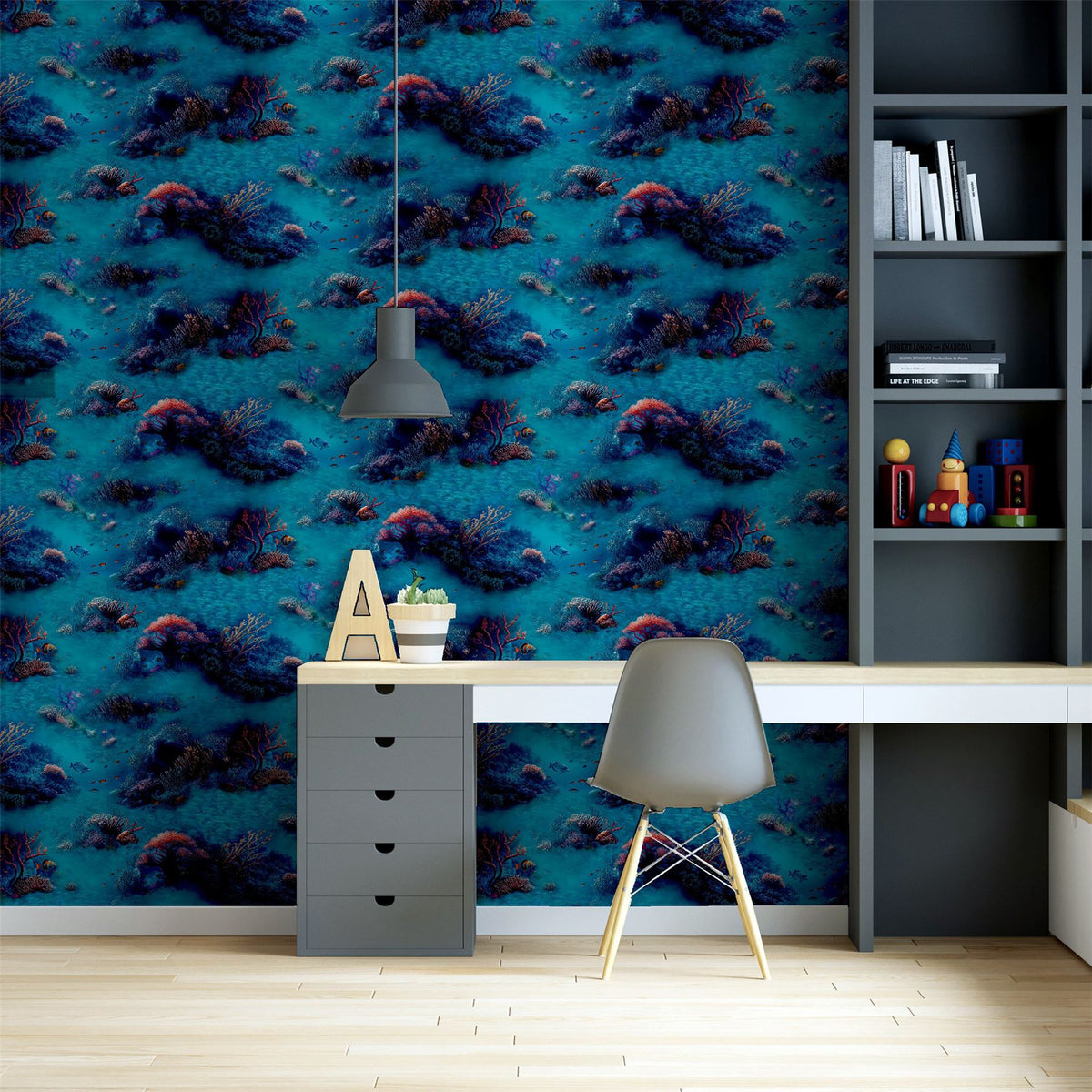 Under The Sea Blue Wallpaper image 2