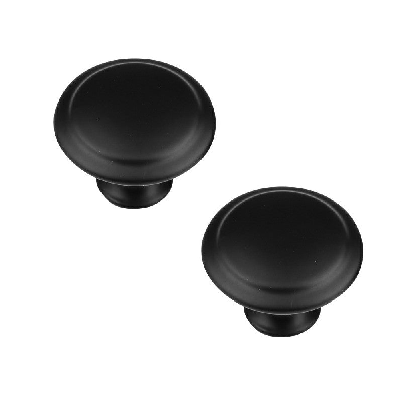 Cabinet Knobs Black 2 Pack, Stainless Steel Cupboard Drawer Pull Handles image 0