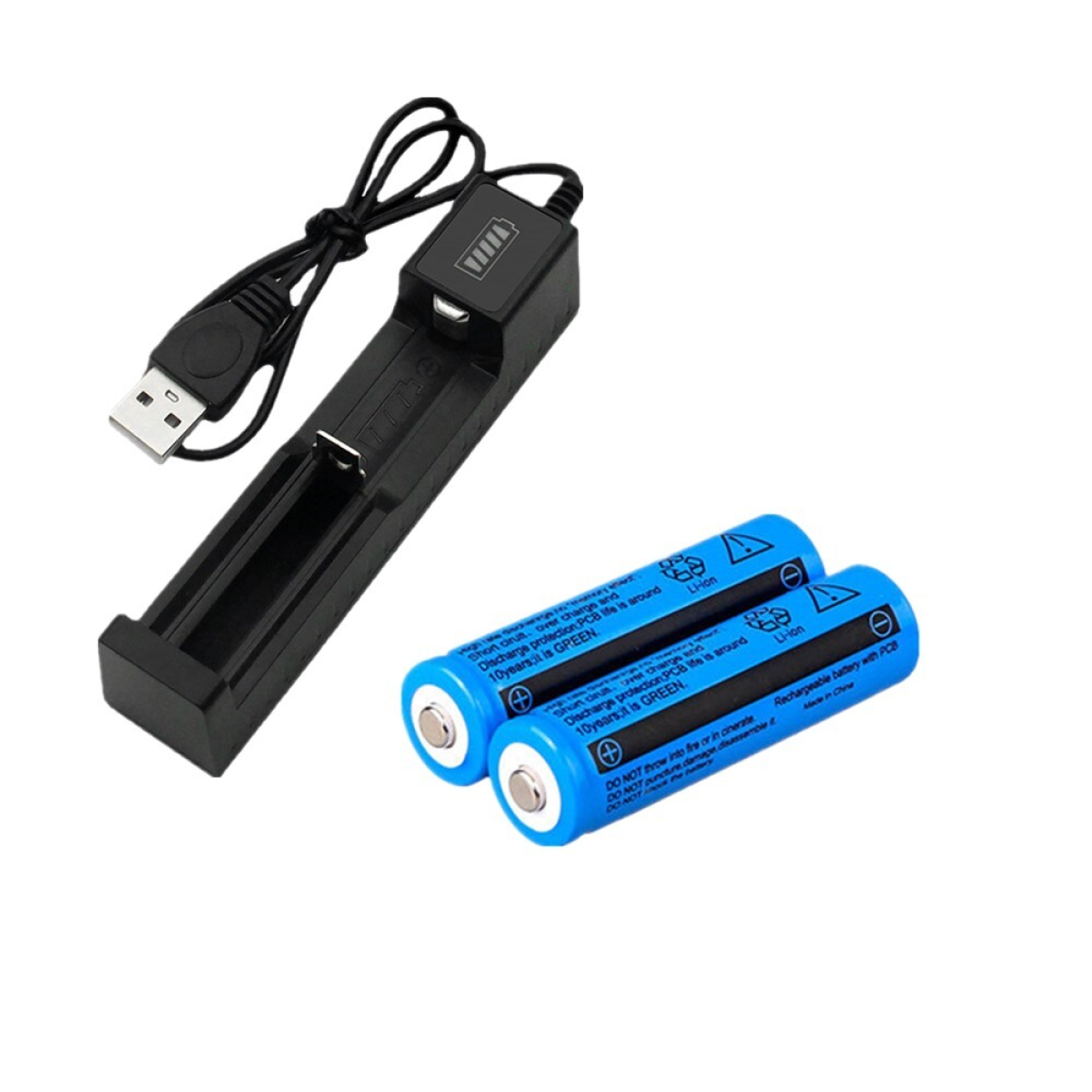 2pcs 3000mAh 18650 Rechargeable Batteries+1x USB Battery Charger Set image 4
