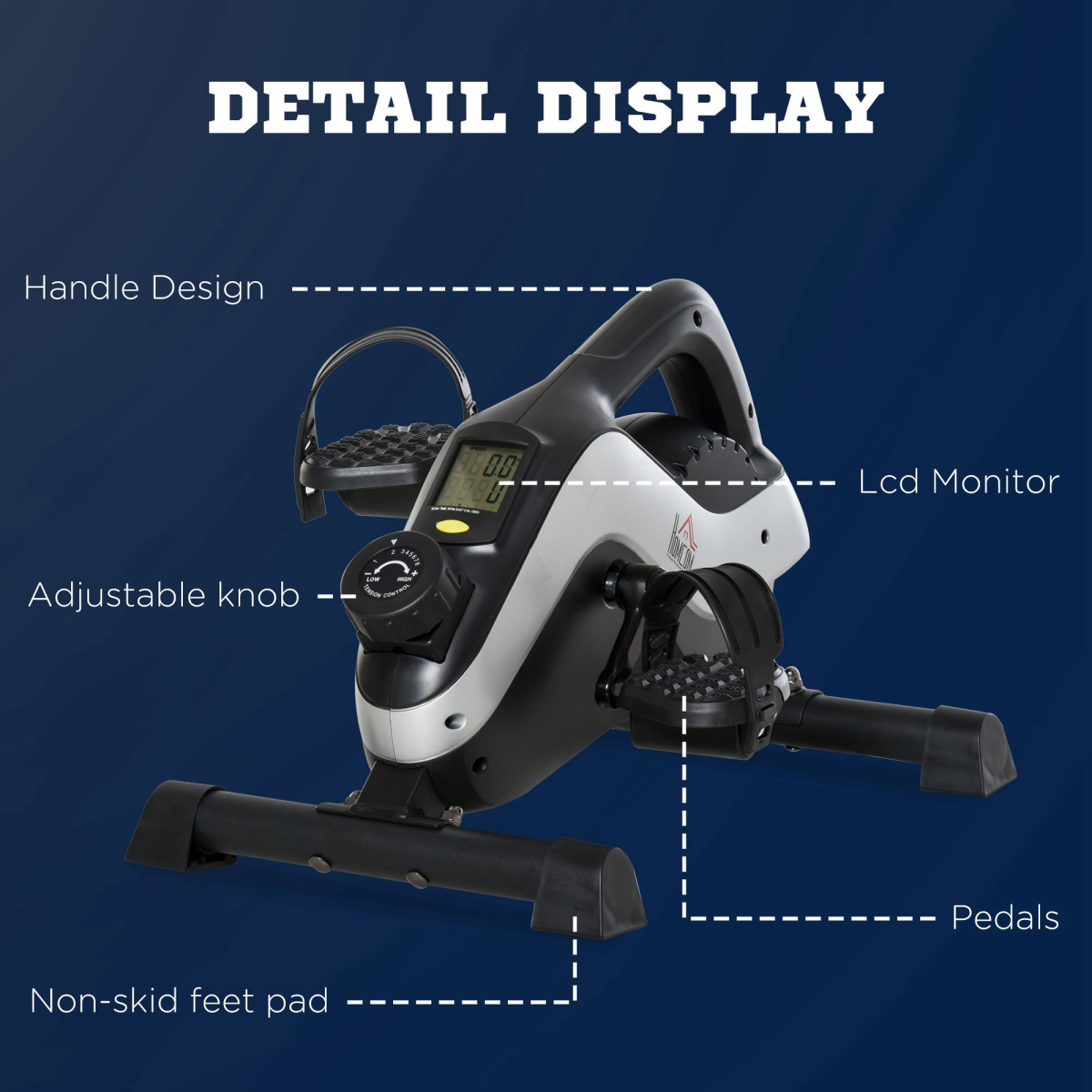 Mini Exercise Bike 8 Levels Magnetic Resistance Leg Fitness LCD Display