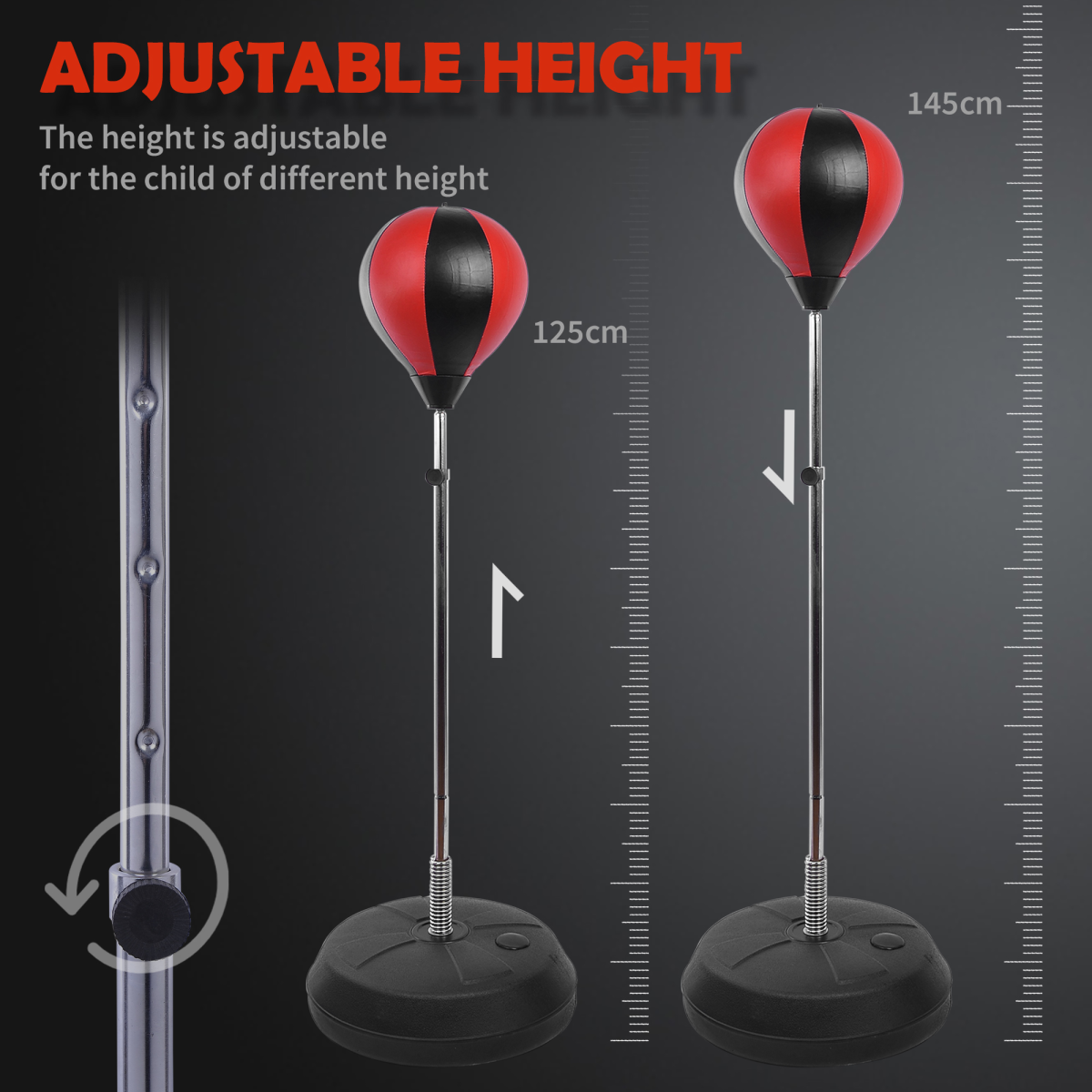 Adjust Kids Training Boxing Punching Ball Bag Boxing Punching with Gloves