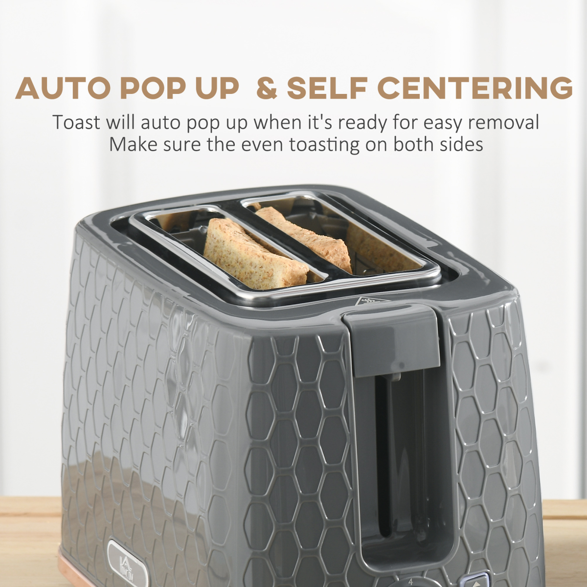 Kettle and Toaster Set 1.7L Fast Boil Kettle and 2 Slice Toaster Set Grey