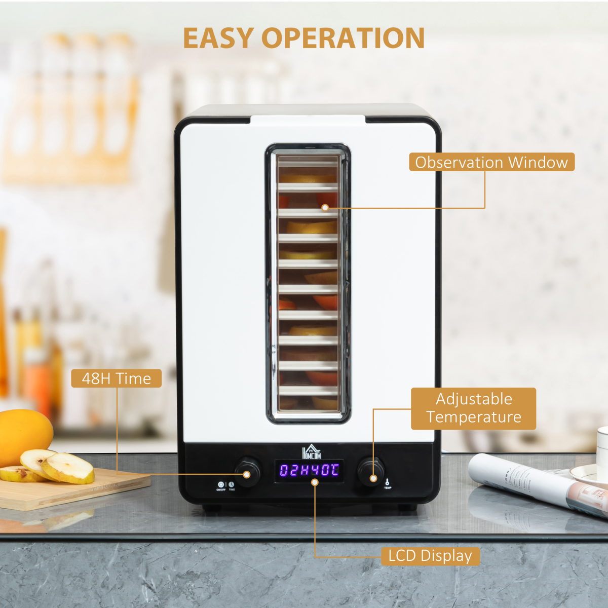 11Tier Food Dehydrator 550W Food Dryer Machine with Adjustable Temperature