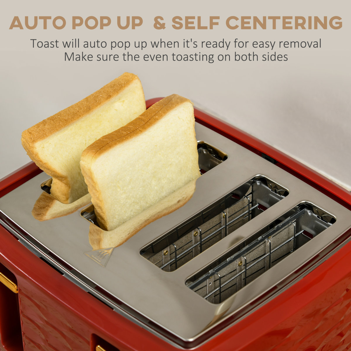 Kettle and Toaster Set 1.7L Rapid Boil Kettle and 4 Slice Toaster Red