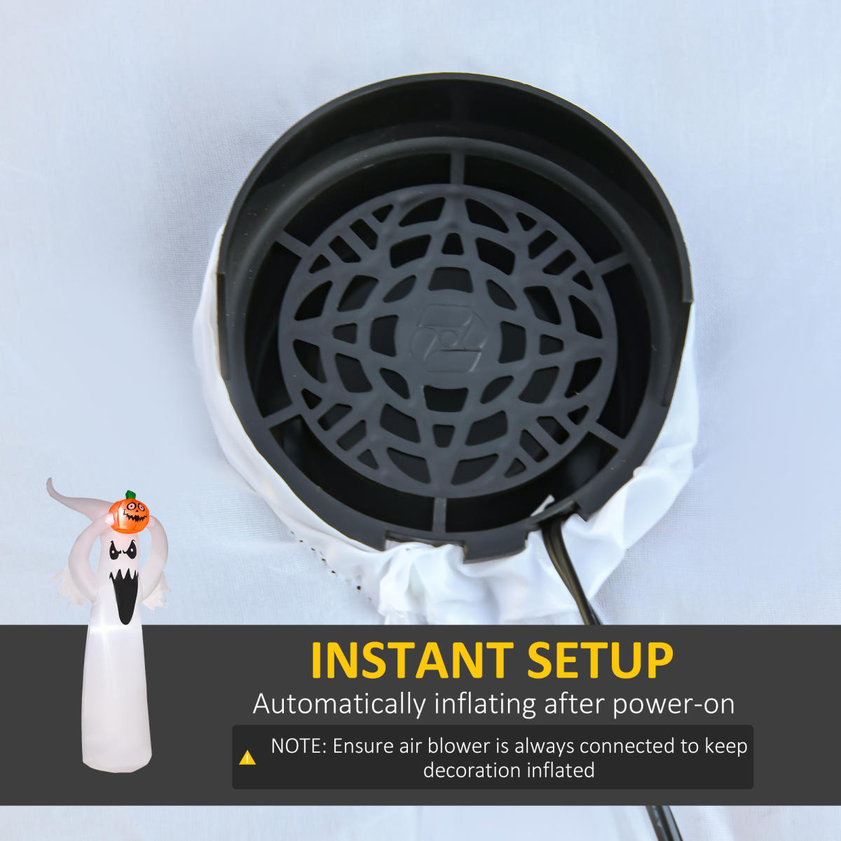 6FT 1.8m LED Halloween Inflatable Deco Floating Ghost and Pumpkin Party