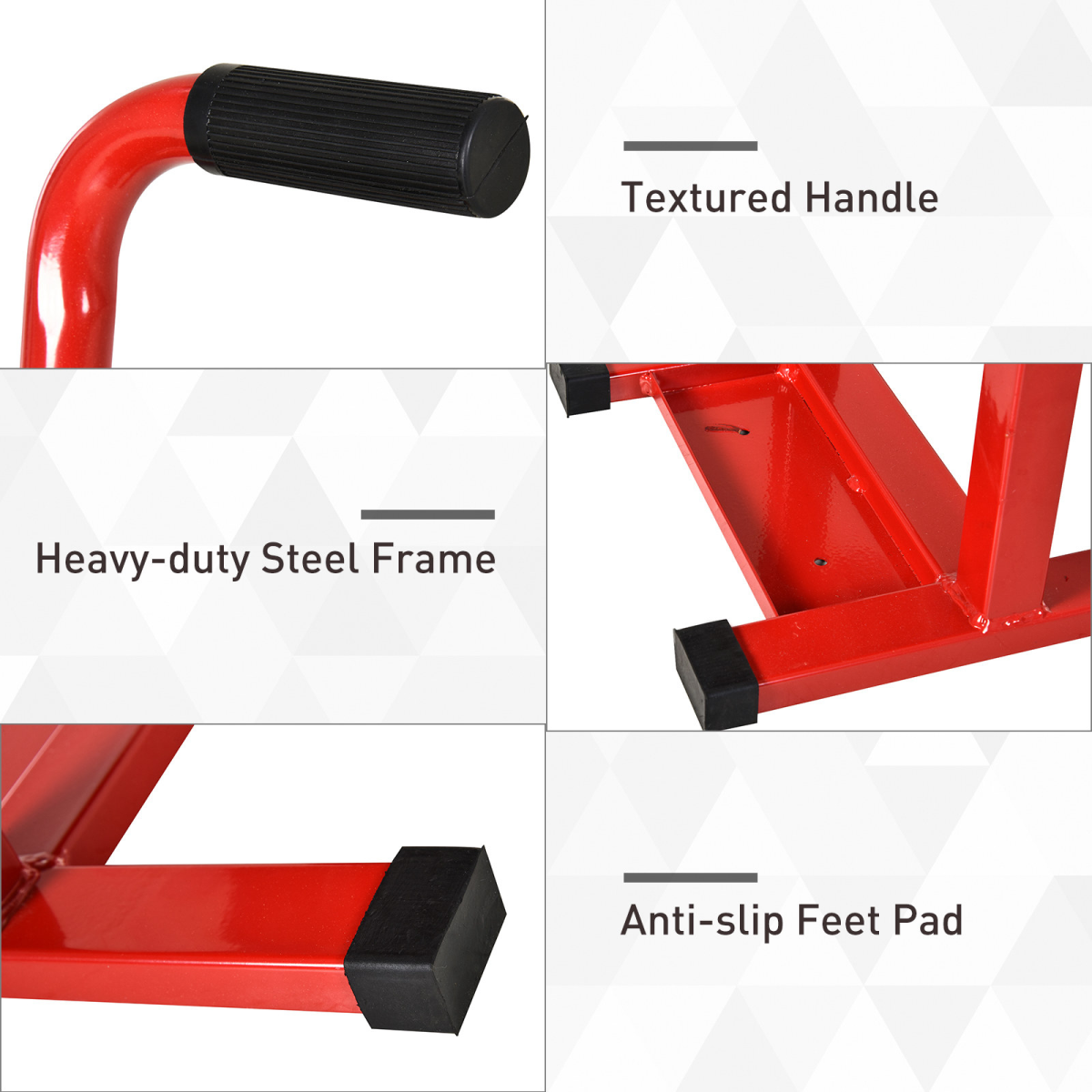 Steel Motorbike Jack Lift Rubber Platform Crank Lift Repair Table Durhand