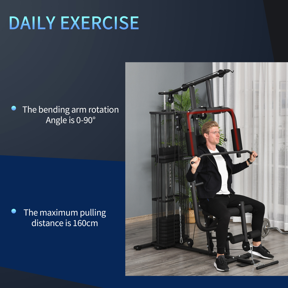 Multifunction Home Gym Weight Training Station Fitness Strength Machine
