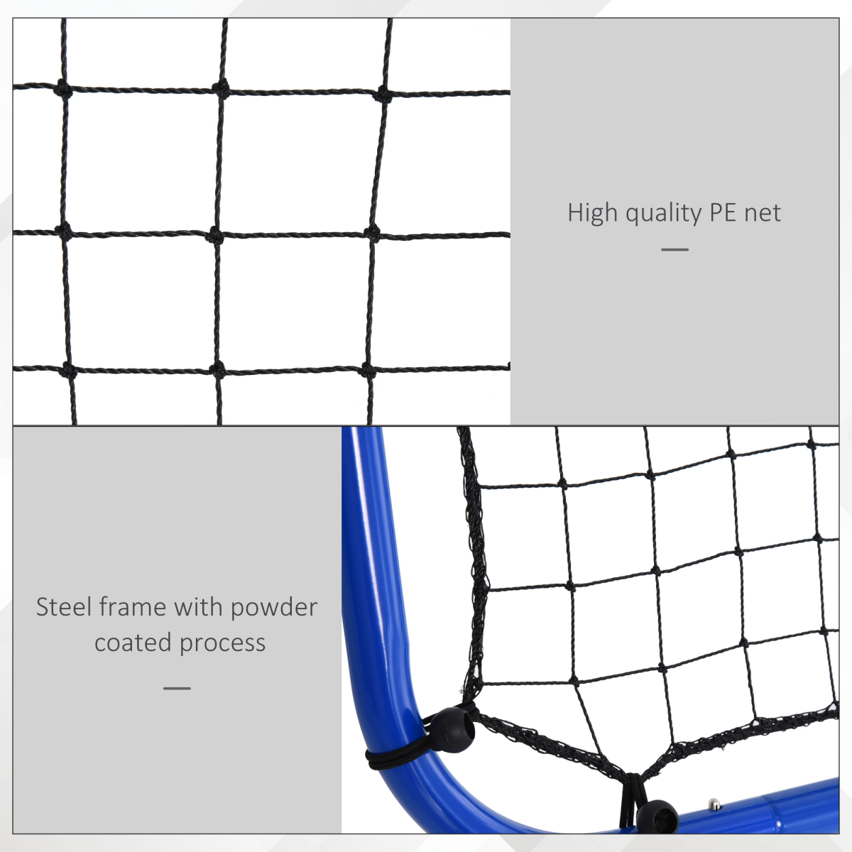 Rebounder Net Football Target Goal Training Adjustable Angles